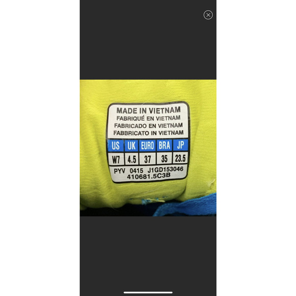 Mizuno Wave Sayonara 3 Running Sneaker 7.5 Turquoise/Yellow - Picture 5 of 14